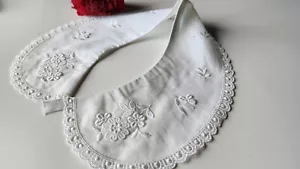 Ancien col dentelle application tissu fin dentelle B7-29 - Imagen 1 de 6