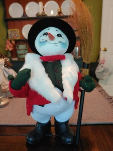 Vintage Annalee  LARGE SNOWMAN 15"T 2004 Black Eyes - Picture 1 of 9