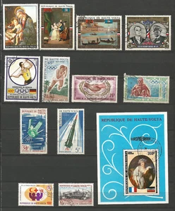 Haute-Volta 1960/80 Poste Aérienne 1 feuillet & 12 timbres oblitérés /T5039 - Imagen 1 de 1