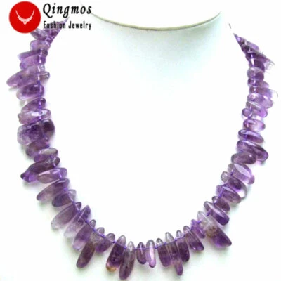 Collar de amatista natural con rama de palo de 8*25 mm para mujer joyería gargantilla de piedra 18" Foto 1 de 4