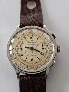 LOWENTHAL-MONO-RATTRAPANTE-CRONO-RUOTA A COLONNE-VALJOUX 84-BITONO-OVERSIZE-40MM - Imagen 1 de 24