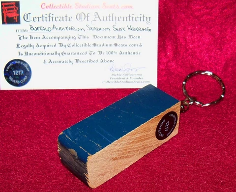 π BUFFALO AUDITORIUM SEAT KEYRING Aud Sabres Martin Drury Briere Ryan Miller π Cover