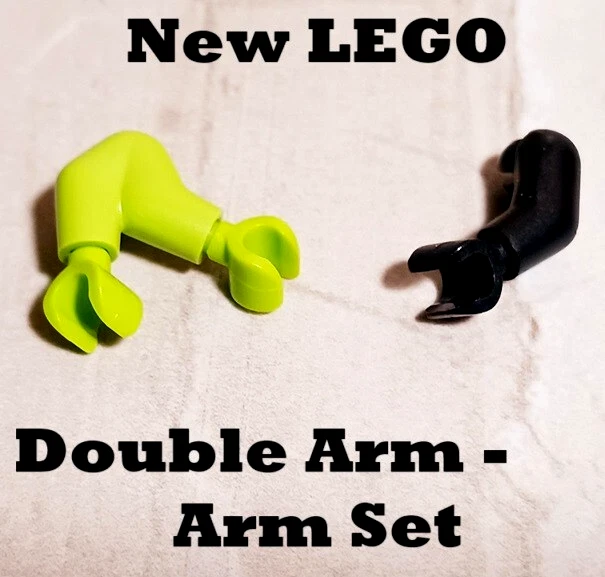 New LEGO Double Arm Extra Hand Mutant Green Lime Black Right Left Hands Included - Image 1 of 1