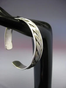 Vintage Sterling Silver 925 Cuff Bracelet Bangle - Bild 1 von 8