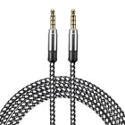 2Pcs Aux Cables 3.5mm Male to Male Nylon Braided 10Ft Auxiliary Cord White