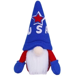 Handmade Plushes Gnome Independence Day Gnome Gift Desktops Decorations Ornament - Bild 1 von 8