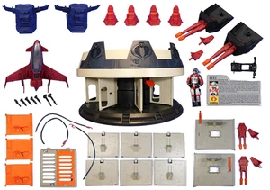 GI JOE COBRA TERRORDROME WITH FIREBAT AND AVAC FIGURE 1986 COMPLETE - READ - Foto 1 di 24