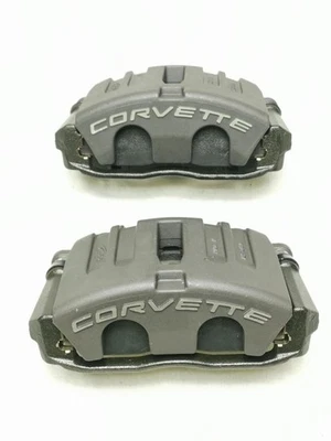 2-OEM GM 19208033LH & 19208034RH Front Calipers 05-13 Corvette C6 Complete+Pads - Image 1 of 4