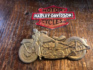 Harley-Davidson ANTIQUE KNUCKLE/PANHEAD LAPEL PIN BRASS,needs repair back  HD B5 - Picture 1 of 8
