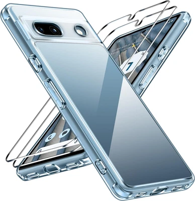 Cover per Google Pixel 7A Con 2 Pezzi Pellicola Vetro Temperato - Immagine 1 di 4