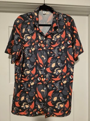Рубашка на пуговицах Pokemon Large Charmander Charmeleon Charizard - Изображение 1 из 4