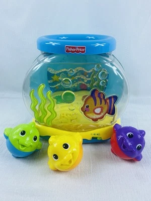 Fisher Price Ocean Wonders Musical Fish Bowl With 3 Fish - WORKS! - Image 1 of 4