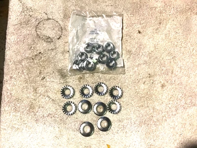 Новый старый запас bmx велосипед ступица оси шайбы и оси гайки 5 пар каждый 3/8" - Изображение 1 из 3