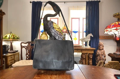 Johnston & Murphy $295 Bolso para Laptop, Bolso Mensajero, Maletín Cuero Negro + Foto 1 de 4