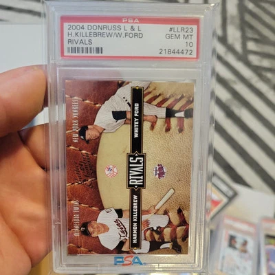 2004 Donruss L & L Rivals #LLR-23 Killebrew / Whitey Ford /2499 PSA 10 POP 2 HOF - Image 1 of 4