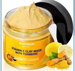 Curcuma Vitamina C Maschera Argilla, Pulizia Profonda Viso Argilla - Foto 1 di 7