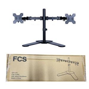 Dual Arm LCD PC Monitor Mount Desktop Free Stand 13-27" Screen Riser TV Bracket - Picture 1 of 12