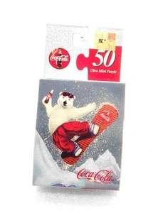 Vintage Coca-Cola Snowboard Bär Mini Puzzle 5 "x7" Coke 1998 - Bild 1 von 5