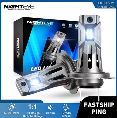 2x H7 LED Scheinwerfer 1:1 Halogen Mit Zulassung 60W 12000LM 6500K Weiß Lampen - Bild 1 von 4