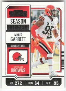 2023 Panini Contenders #25 Myles Garrett Season Ticket Stub Browns FB1-1034 - Picture 1 of 2