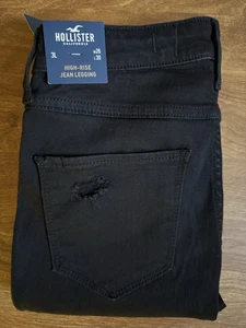 Hollister High Rise Jeans Legging 26x30 schwarz distressed NEU mit Etikett - Bild 1 von 11