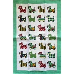 SCOTTIE PATTERN COTTON TEA TOWEL Dog Ulster Weavers Home Kitchen Textiles Gift - Picture 1 of 2
