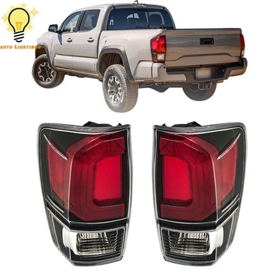 Luces traseras para Toyota Tacoma 2016-2021 2022 2023 bisel negro izquierdo y derecho transparente Foto 1 de 4