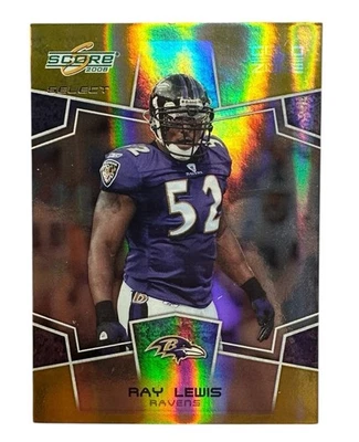 2008 Score Ray Lewis Gold Refractor 41/50 SSP Rare Ravens HOF Holo - Only One On - Image 1 of 3