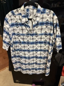 Ariat VentTek Shirt Mens Medium Button Up Western Desert Aztec Short Sleeve - Picture 1 of 5
