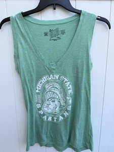 Canotta nuova The Original marca retrò Michigan State donna piccola verde - Foto 1 di 4