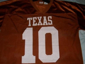 Texas Longhorns 10 Austin NCAA Orange Univ CO-OP Football Jersey Men's XL used - Picture 1 of 4