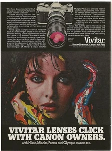Anuncio impreso vintage lentes Vivitar clic con propietarios de Canon - enero 1980 11"x8" - Imagen 1 de 5
