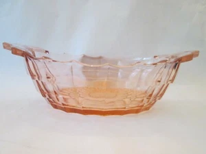 OVAL VEGETABLE BOWL! Vintage INDIANA GLASS depression PINK TEA ROOM pattern: EXC - Picture 1 of 7