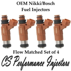 OEM Fuel Injectors Set (4) for 1997-2002 Mitsubishi Mirage 1.8L I4 98 99 00 01 - Picture 1 of 2