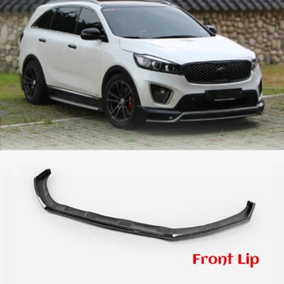 For 18-20 Kia Sorento UM ZE Type Front Bumper Lip Carbon fiber Trim (Facelift) - Изображение 1 из 4