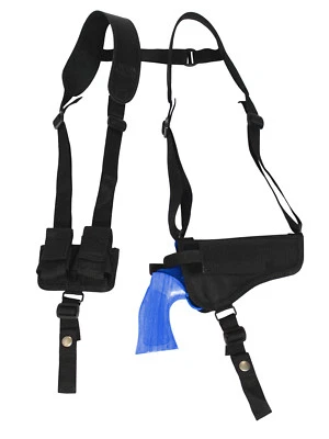 NEW Barsony Horizontal Shoulder Holster w/ Speed-loader Pouch for 4" Revolvers - Image 1 of 4