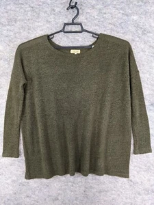 Piko 1988 Top Sweater Womens Small Green Knit Long Sleeve Round Neck Lightweight - Picture 1 of 12