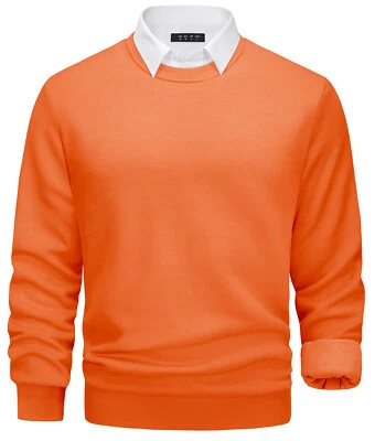 Мужская толстовка с длинным рукавом Crewneck зимний повседневный теплый флисовый пуловер с подкладкой - Изображение 1 из 4