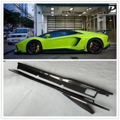 FITS FOR LAMBORGHINI AVENTADOR LP700 LP720 CARBON FIBER SIDESKIRTS SIDE SKIRT - Image 1 of 4
