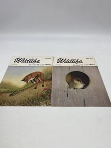 1958 Wildlife in North Carolina Magazine Lot of 2 Illustrated Cover Tillery Lake - Picture 1 of 14