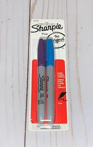 Sharpie Permanent Markers, Fine Point, Purple and Turquoise, 2-Count - Picture 1 of 2