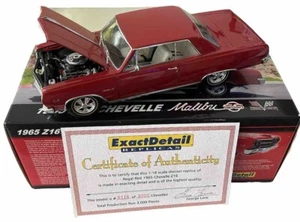 New In BoxExact Detail Replicas Limited Edition Red 1965 Z16 Chevelle Malibu SS - Picture 1 of 4