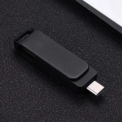4G Black 2in1 Type-C & USB-A Zinc Alloy Flash Driver For Mobile Phones Computers - Image 1 of 4