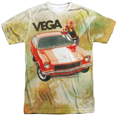 Camiseta gráfica para hombre adulto estampado frontal con licencia CHEVY VEGA ACUARELA SM-3XL Foto 1 de 3