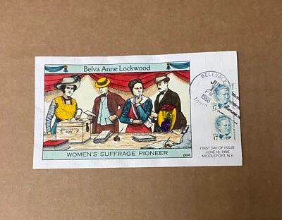 US FDC Collins Hand-Painted #2178 Belva Anne Lockwood  1986 - Image 1 of 3