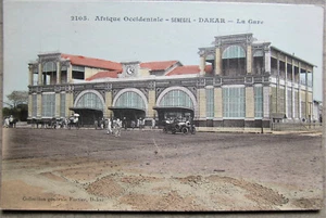 Senegal Dakar Africa Occidental Railway Station French West Africa Postcard - Bild 1 von 3