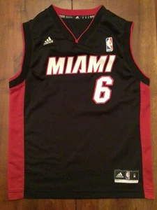 Miami Heat LeBron James #6 Jersey Boys Medium Blake adidas Printed - Picture 1 of 7