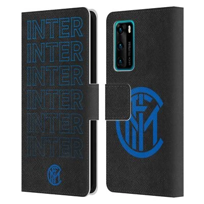 OFFICIAL INTER MILAN GRAPHICS LEATHER BOOK WALLET CASE FOR HUAWEI PHONES - Image 1 of 4