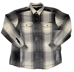 Harley Davidson Full Snap Heavyweight Shacket Men's Gray Black Size 2XL - Picture 1 of 8