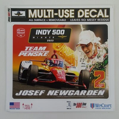 2023 Indy 500 Winner Josef Newgarden #2 Shell Team Penske Collector Decal - Image 1 of 4